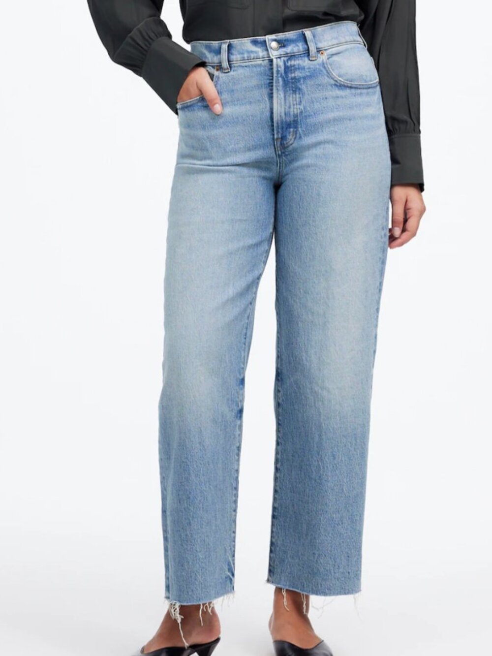NWT Madewell The Perfect Vintage Wide-Leg Crop Jeans (27P)